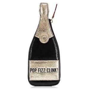 Kate Spade novelty POP FIZZ CLINK bubble over champagne bottle coin purse